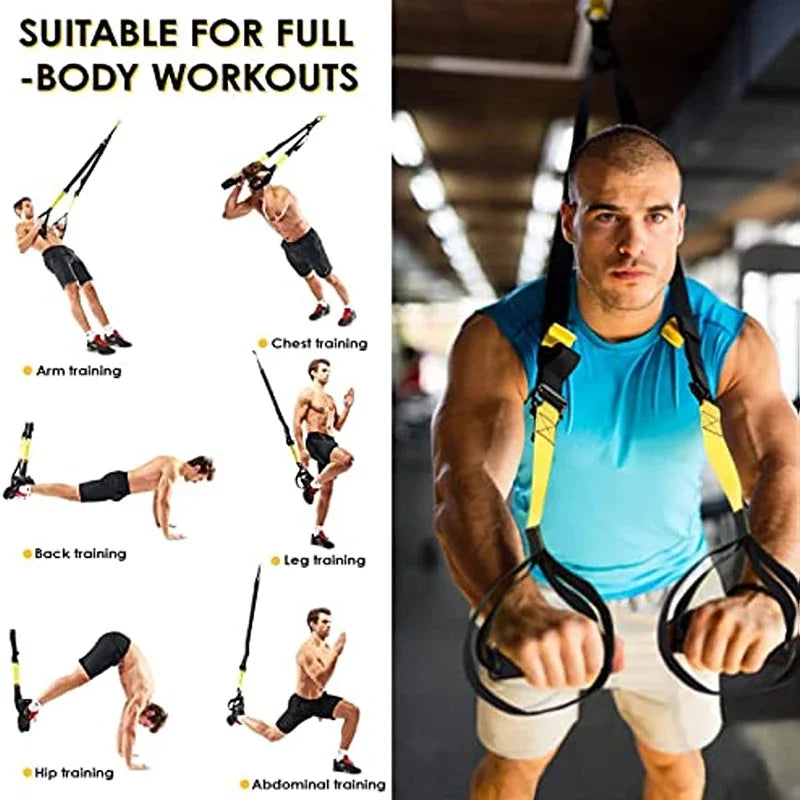 Power Suspension Trainer: Pro Fitness & Yoga Wall Mount