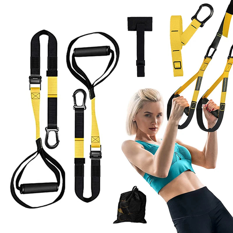 Power Suspension Trainer: Pro Fitness & Yoga Wall Mount