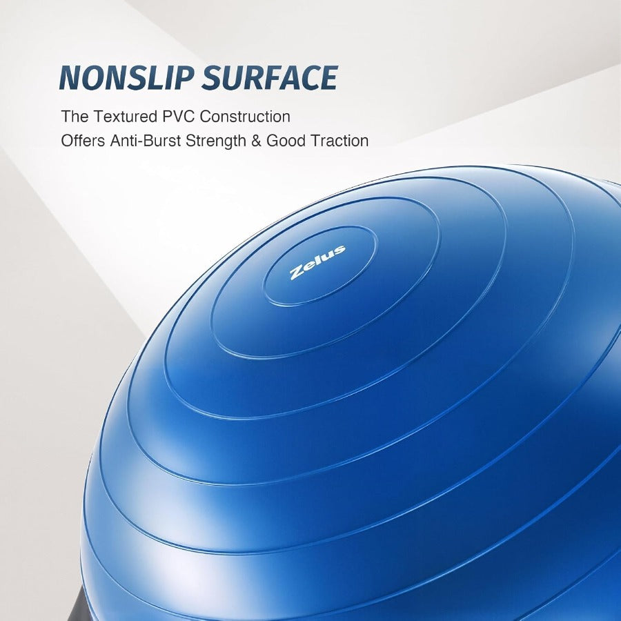 Balance Ball 25in | 660lb Half Exercise Ball with Nonslip Base